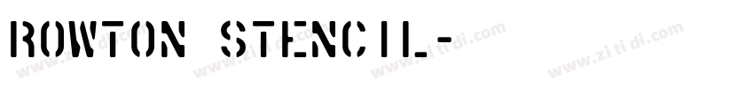 Rowton Stencil字体转换